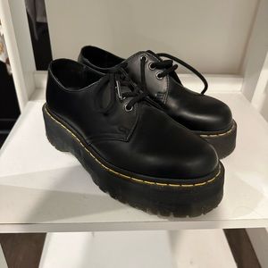 Dr Martens 1461 smooth leather platform shoes